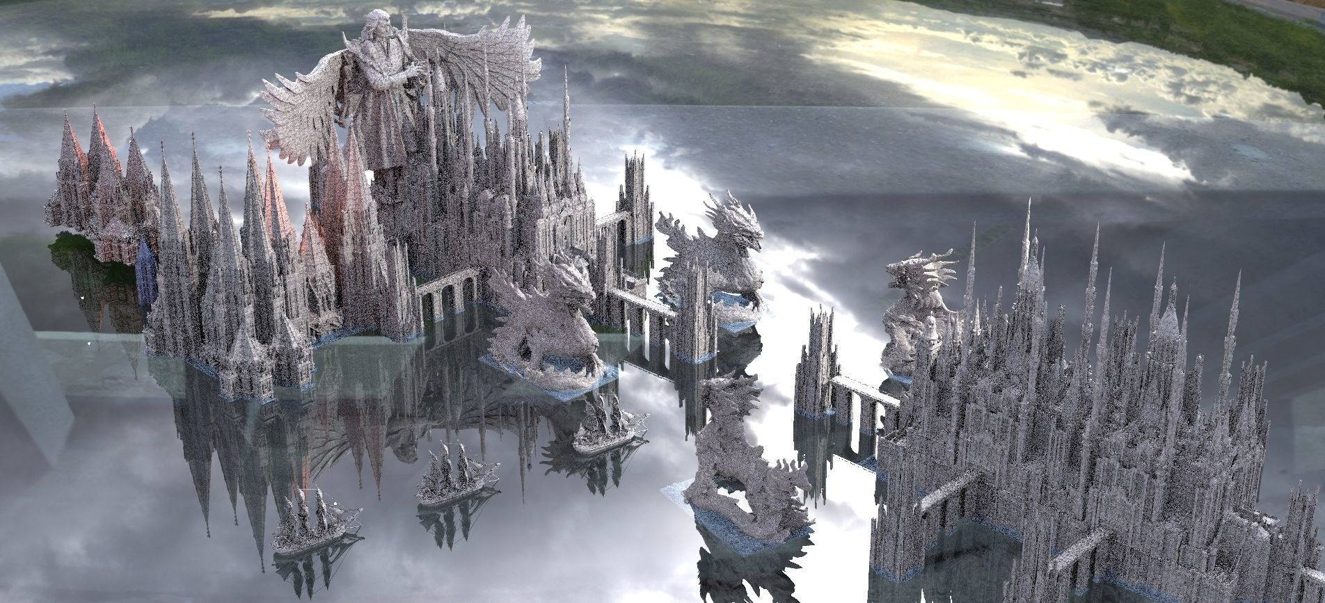 Dragon Castle of Vampires Kit bash  3D model_4