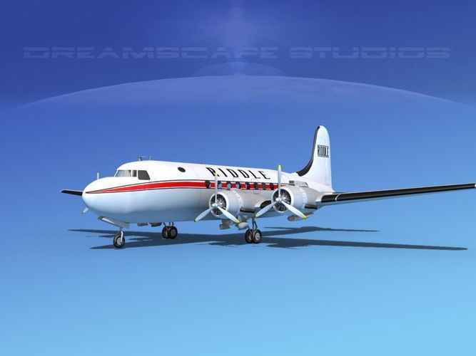Douglas DC-4 Riddle Airlines 3D model