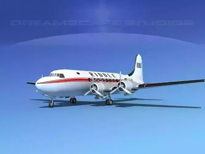 Douglas DC-4 Riddle Airlines 3D model