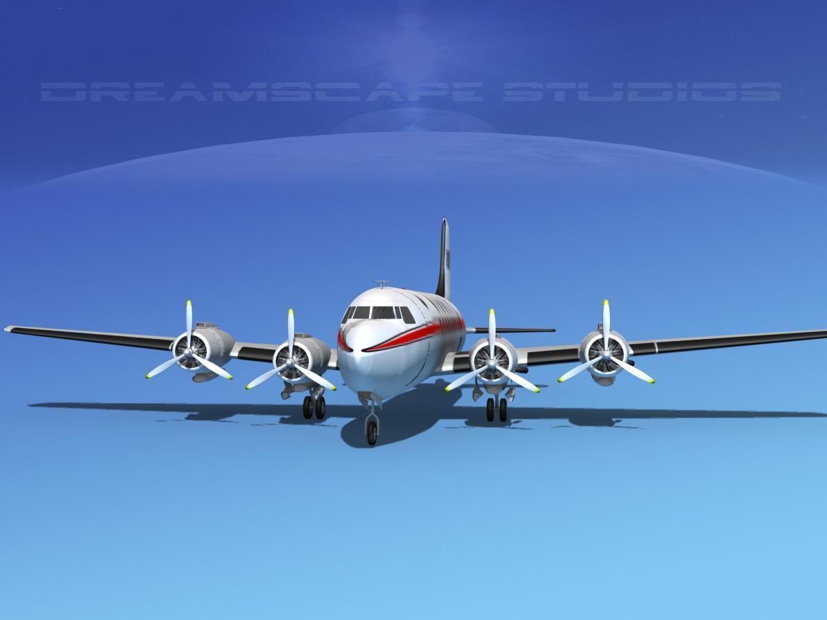 Douglas DC-4 Riddle Airlines 3D model_1