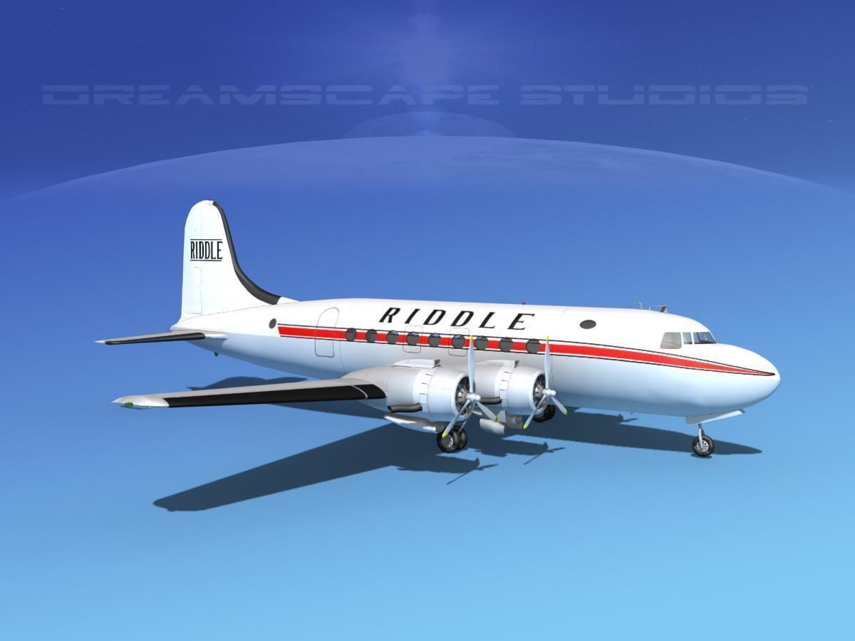 Douglas DC-4 Riddle Airlines 3D model_3