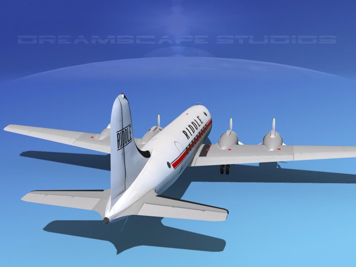 Douglas DC-4 Riddle Airlines 3D model_6