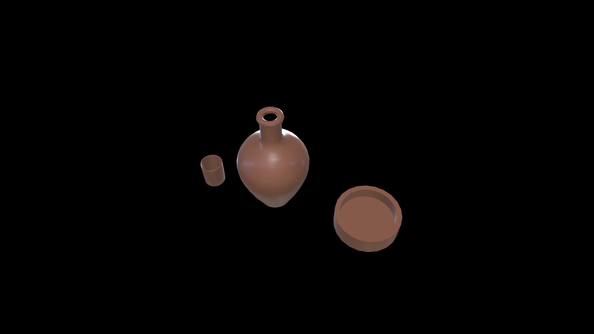 Jug Set bottle Low-poly 3D model_8