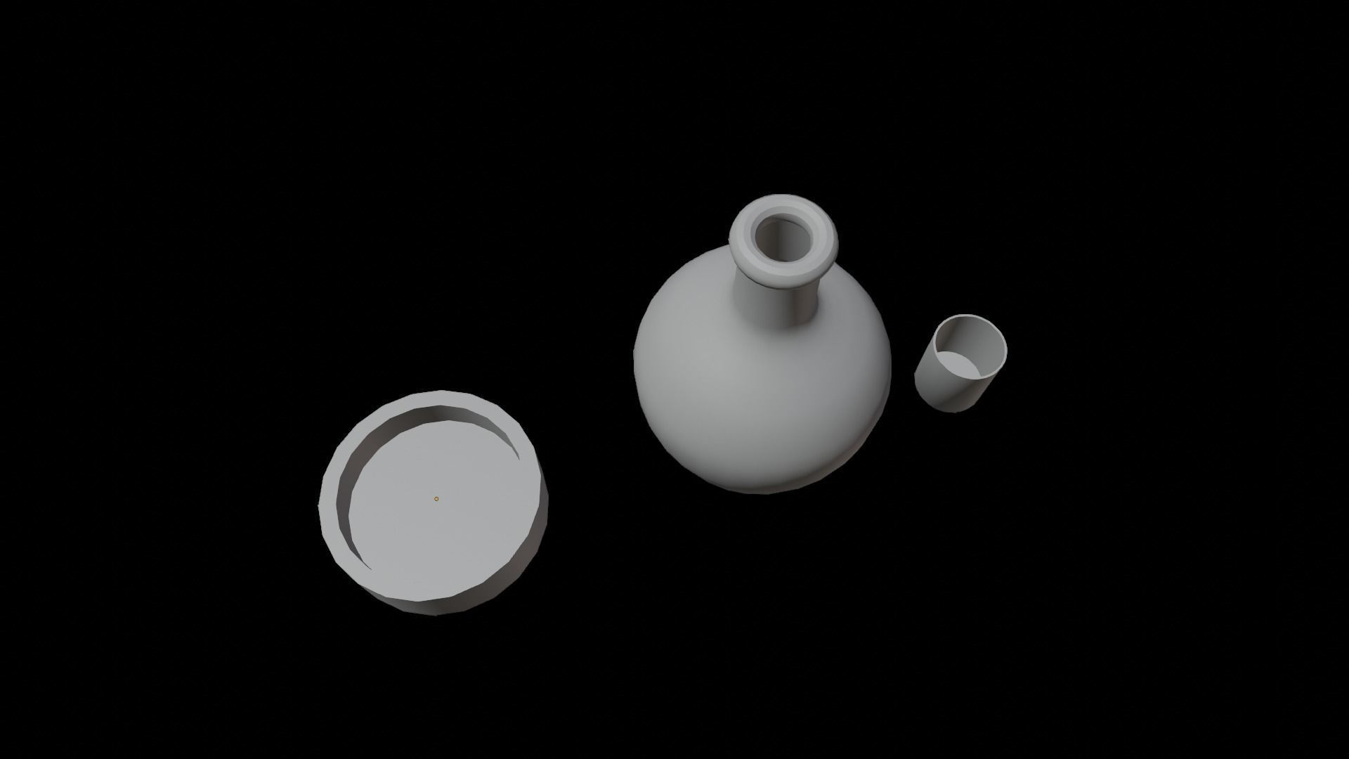 Jug Set bottle Low-poly 3D model_11