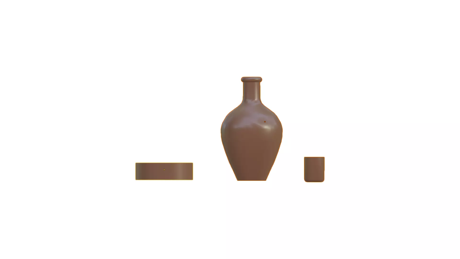 Jug Set bottle Low-poly 3D model_0