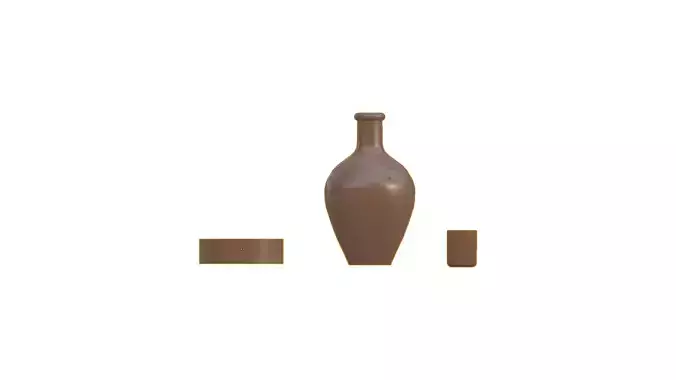Jug Set bottle Low-poly 3D model