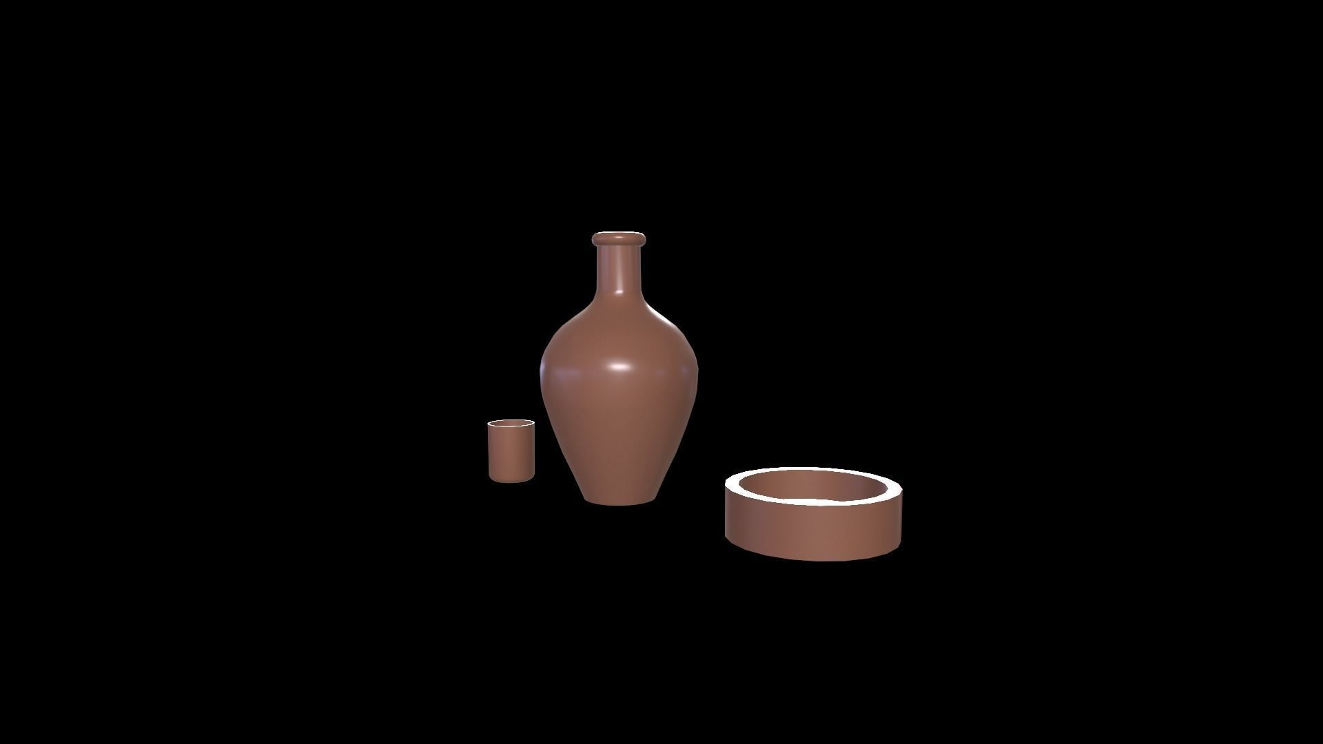 Jug Set bottle Low-poly 3D model_7
