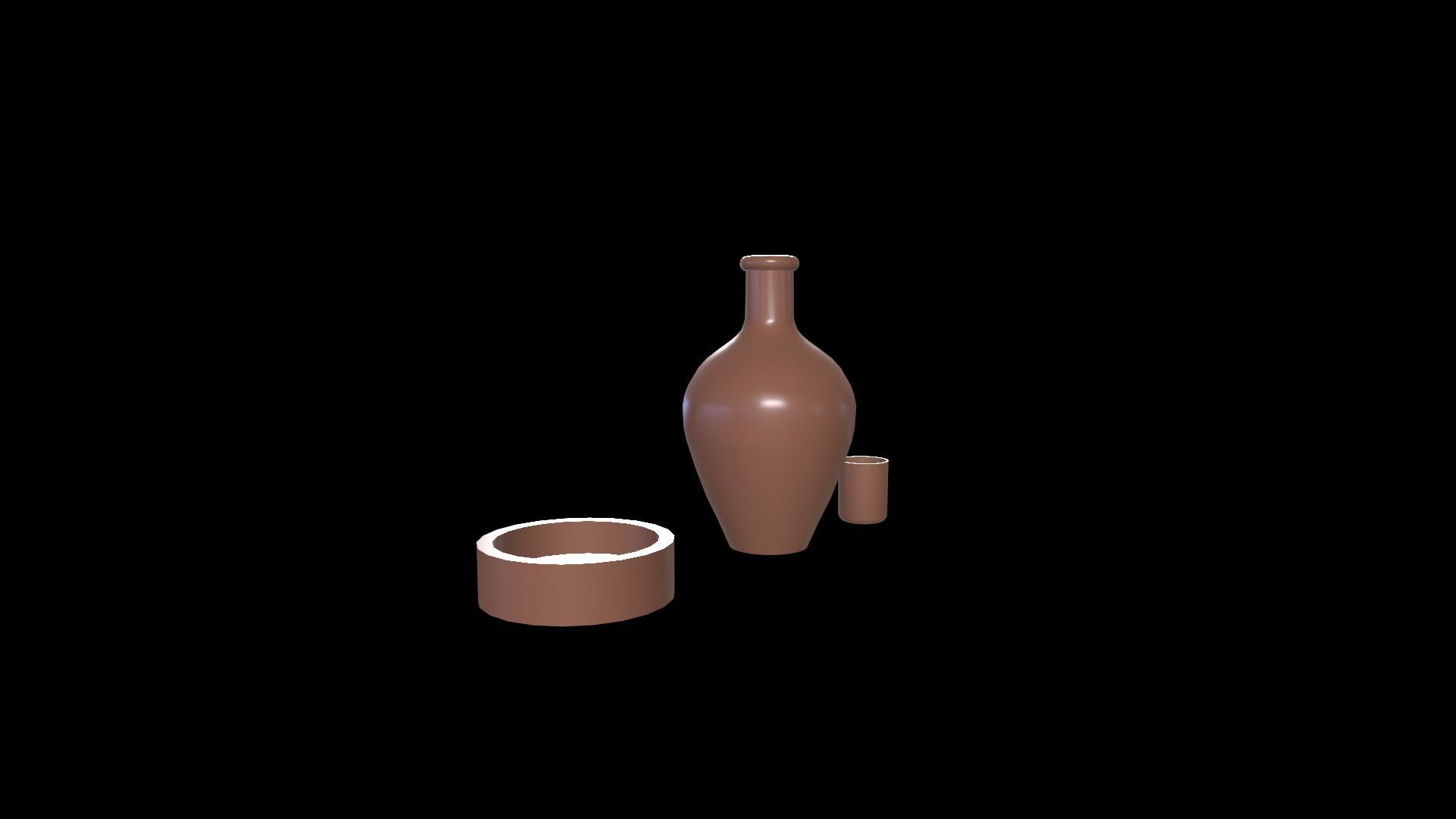 Jug Set bottle Low-poly 3D model_6