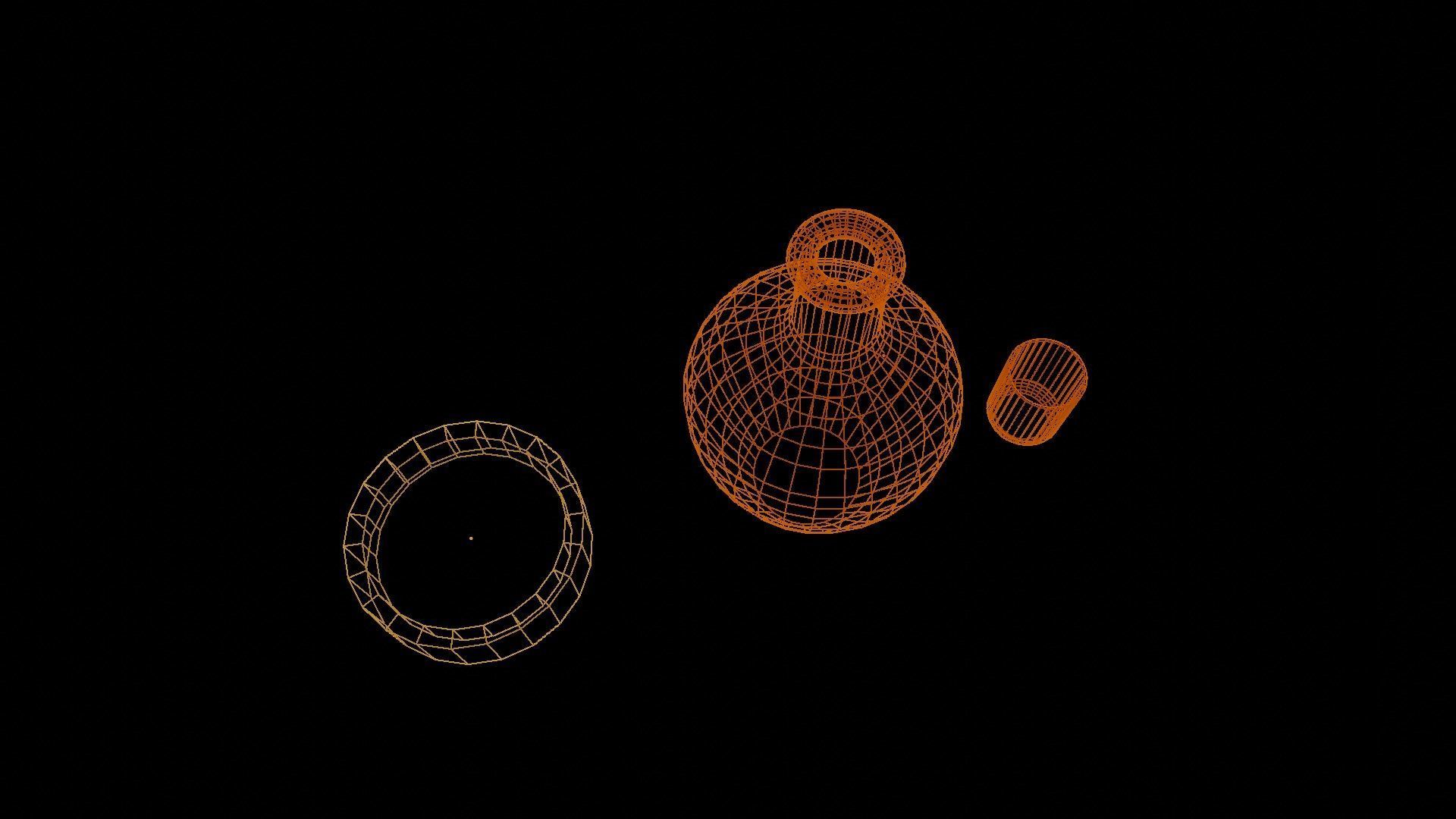 Jug Set bottle Low-poly 3D model_10