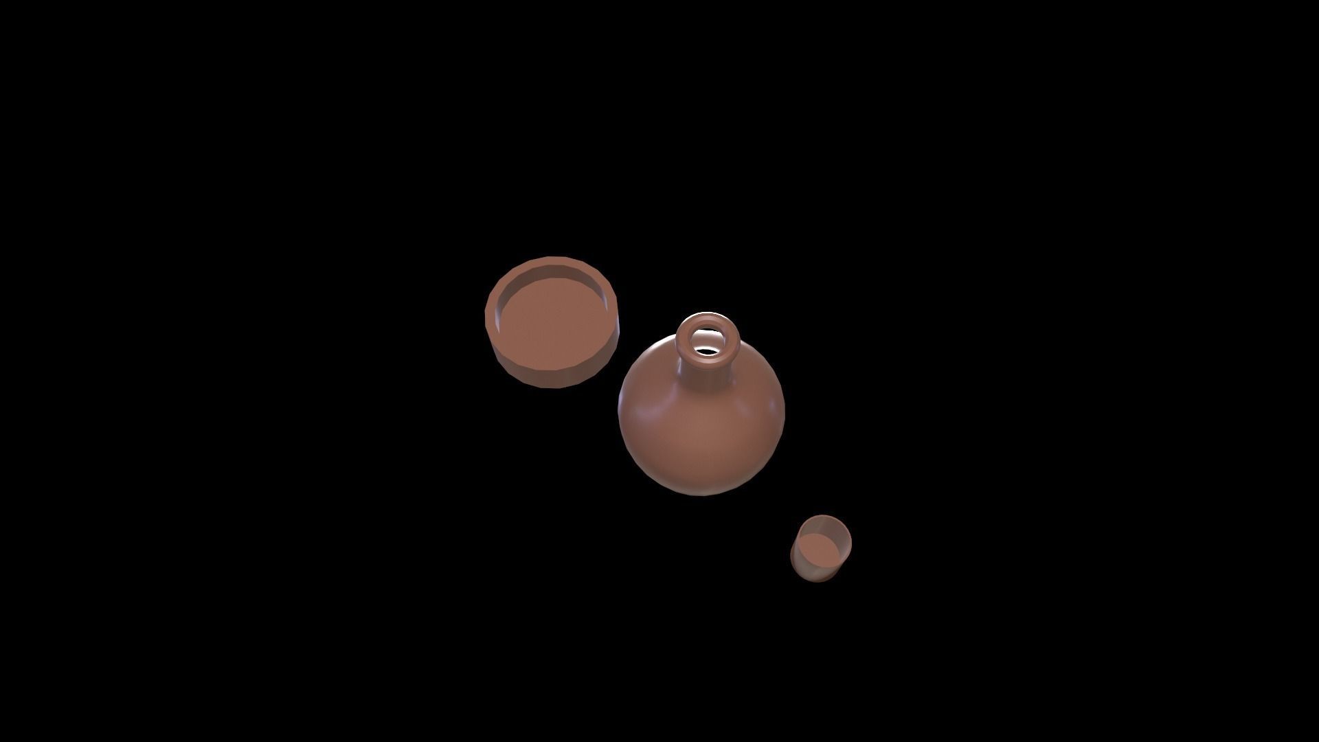 Jug Set bottle Low-poly 3D model_9