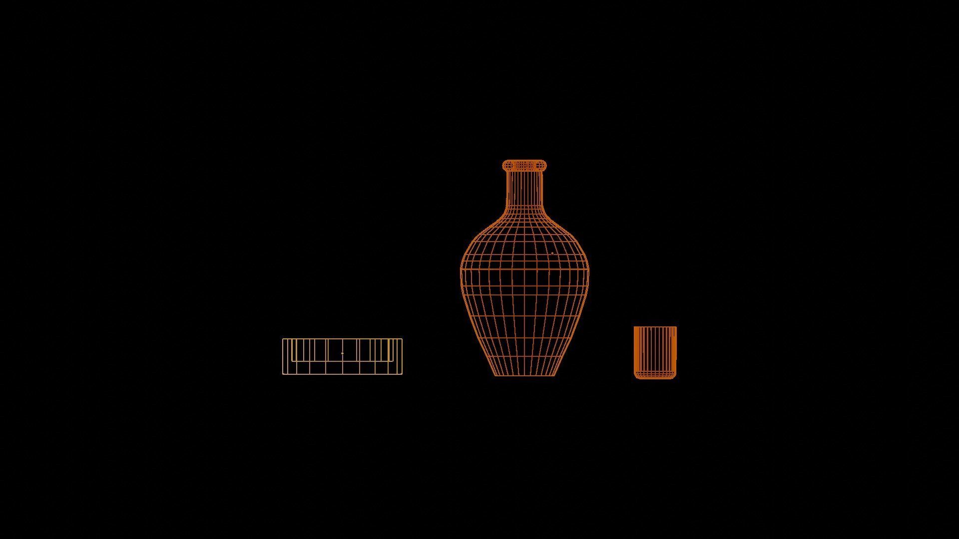 Jug Set bottle Low-poly 3D model_12