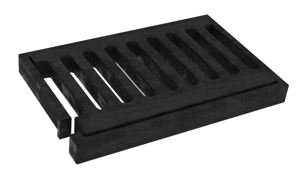 Street sewage water storm drain Low-poly 3D model_0