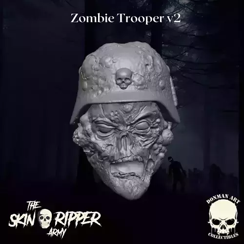 The Zombie Trooper head for 6 inch action figures V2