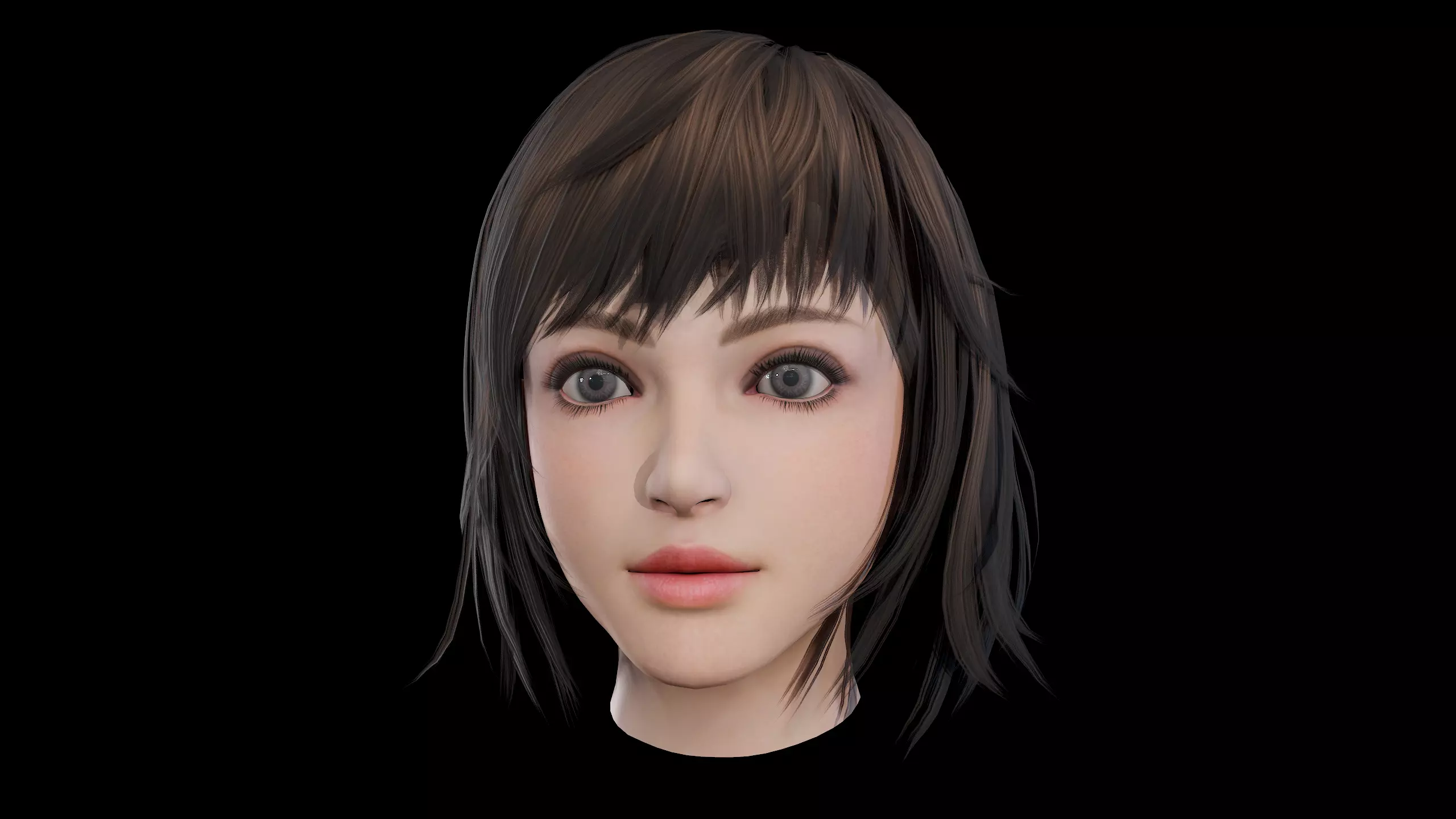 Teen Head Low-poly 3D model