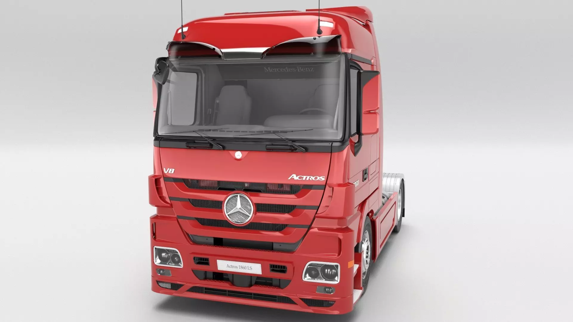 Mercedes-Benz Actros 1860 LS V8 Semi-Truck 3D Model 3D model