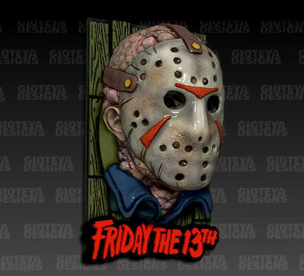 Friday The 13th Jason Voorhees Magnet 3D model_0