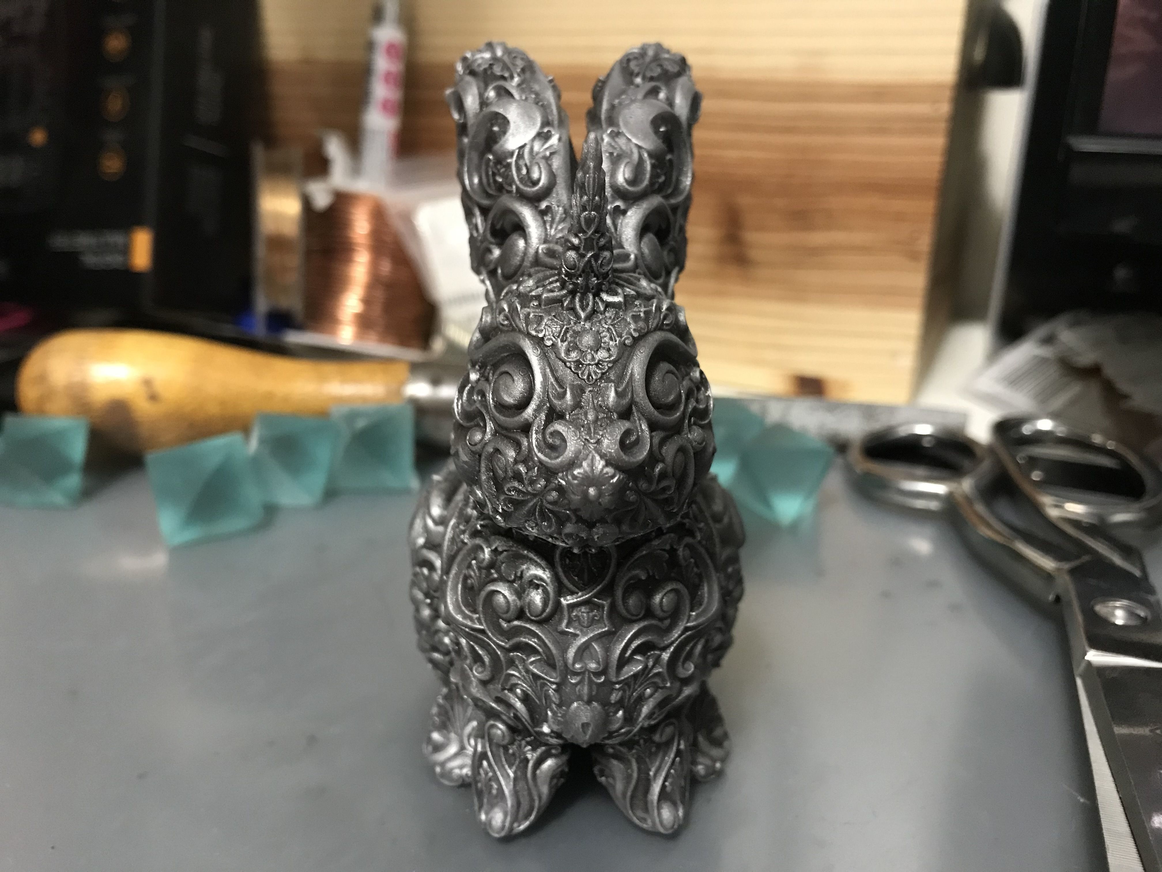 Unicorn Bunny Art Nouveau Deco Sugar Skull Style 3D print model_9