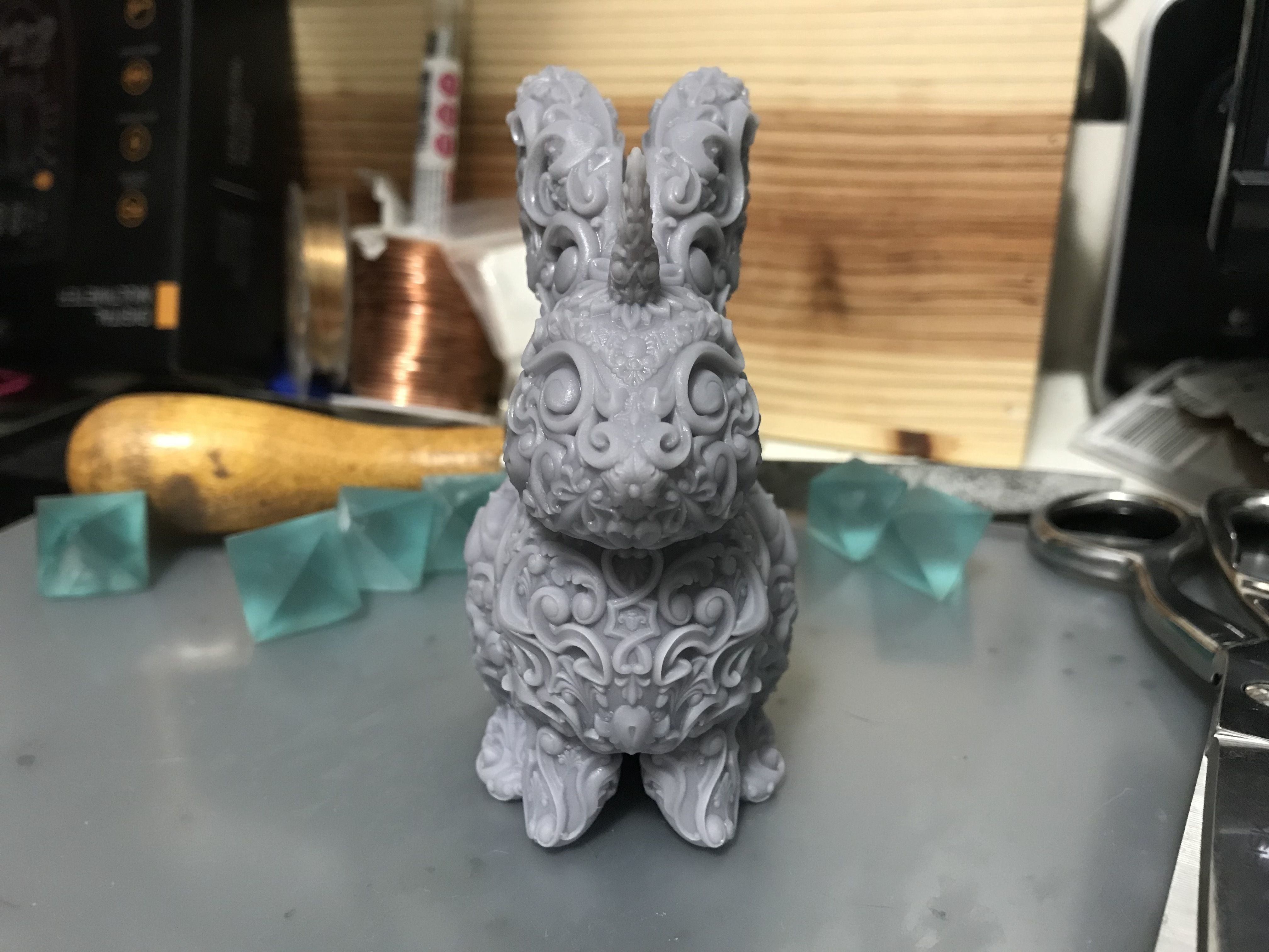 Unicorn Bunny Art Nouveau Deco Sugar Skull Style 3D print model_11