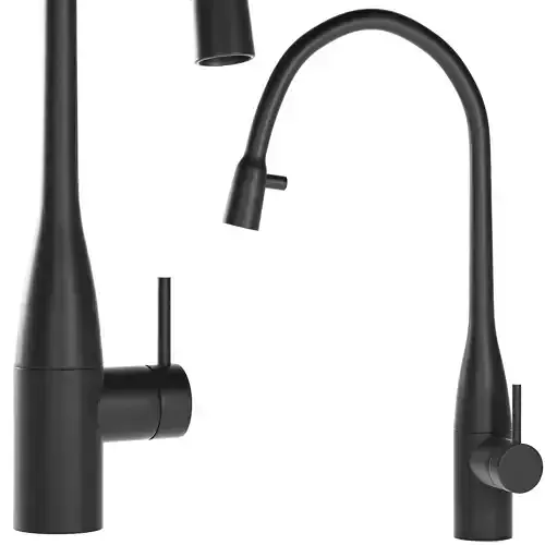 KWC EVE Lever mixer Pull out aerator covered 3D model