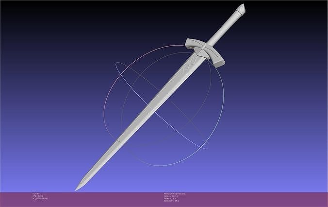 Genshin Impact Lumine Sword Assembly 3D print model