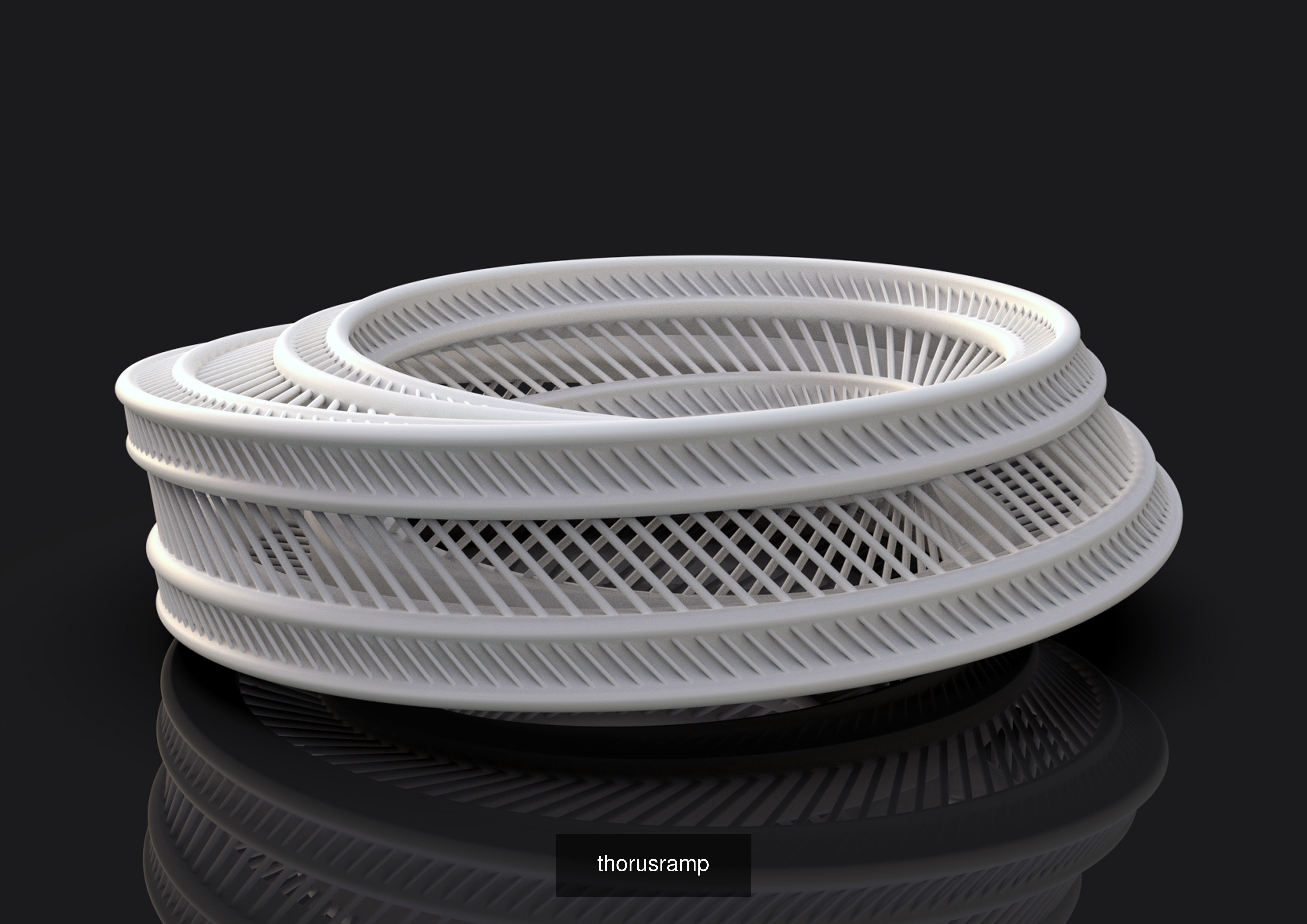 torus ring made of hexagons 3D Model Collection_2
