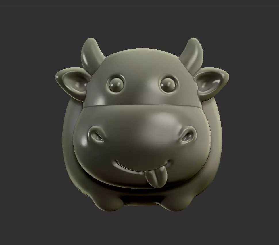 baby cow 3D print model_0