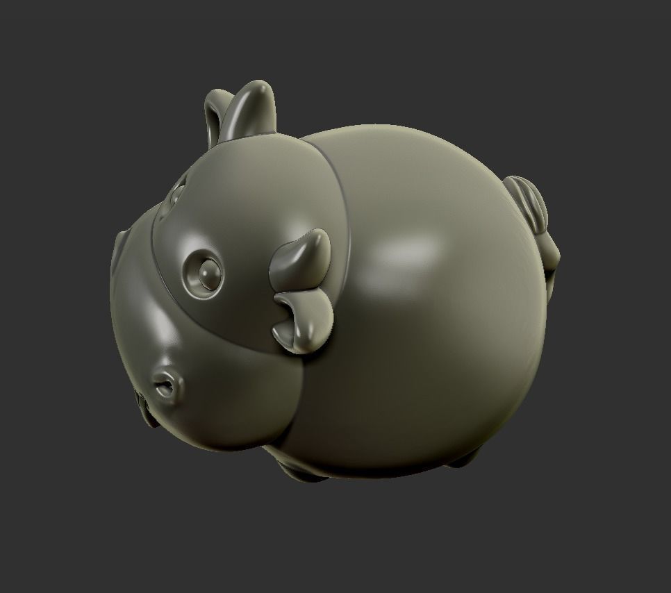 baby cow 3D print model_2
