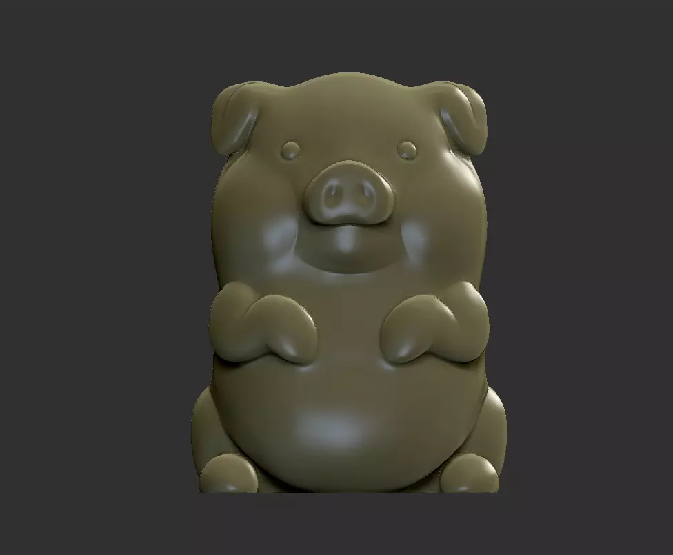 baby pig 3D print model_0