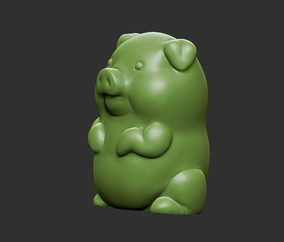 baby pig 3D print model_4