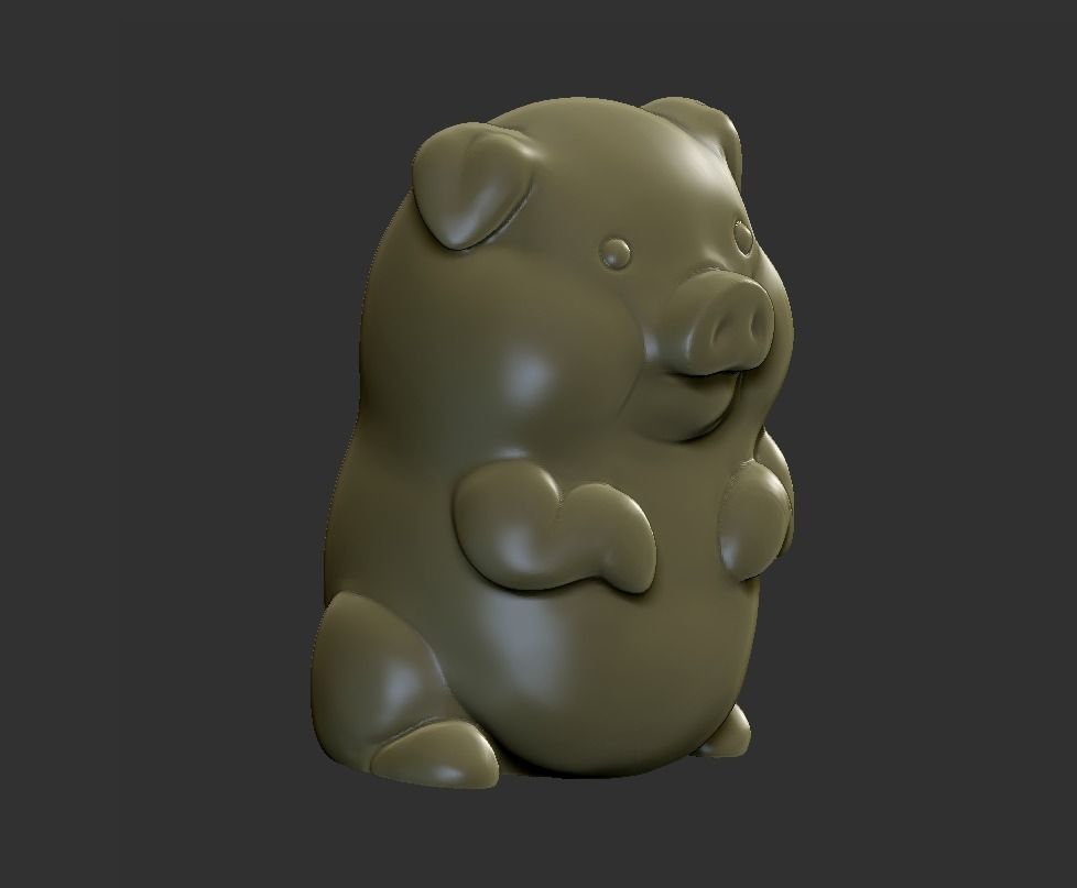 baby pig 3D print model_1