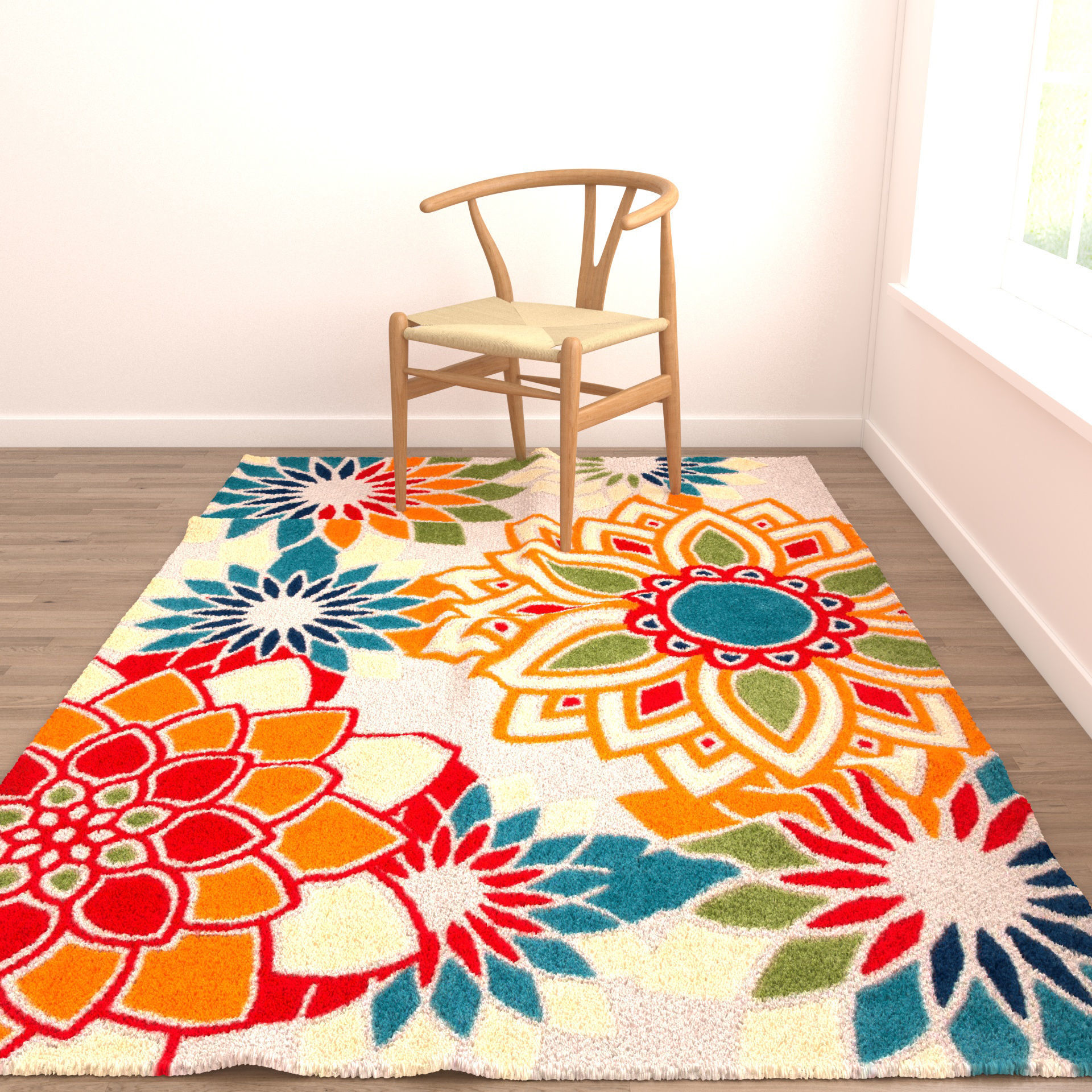 Rugs No 398 Low-poly 3D model_4