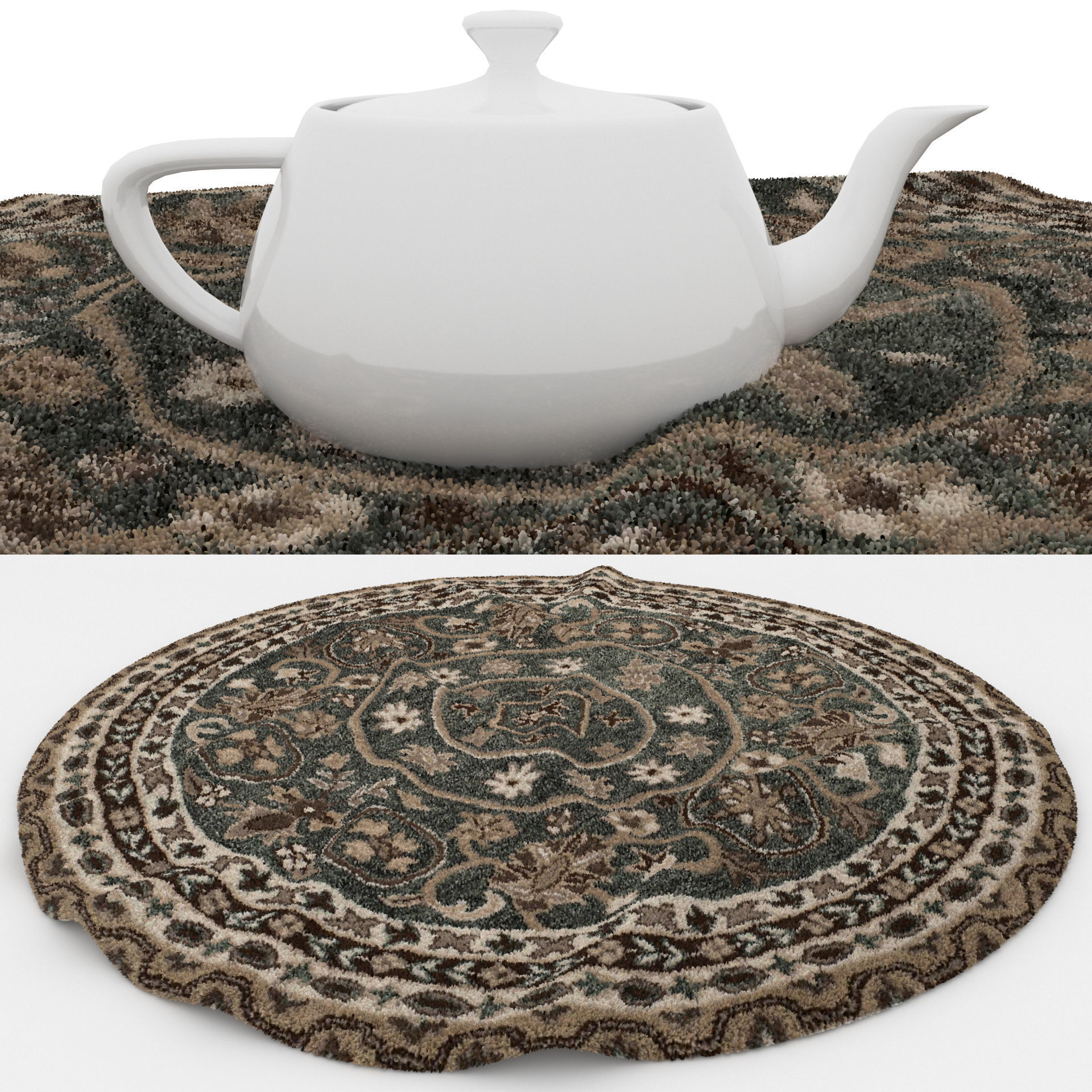 Rugs No 400 Low-poly 3D model_1