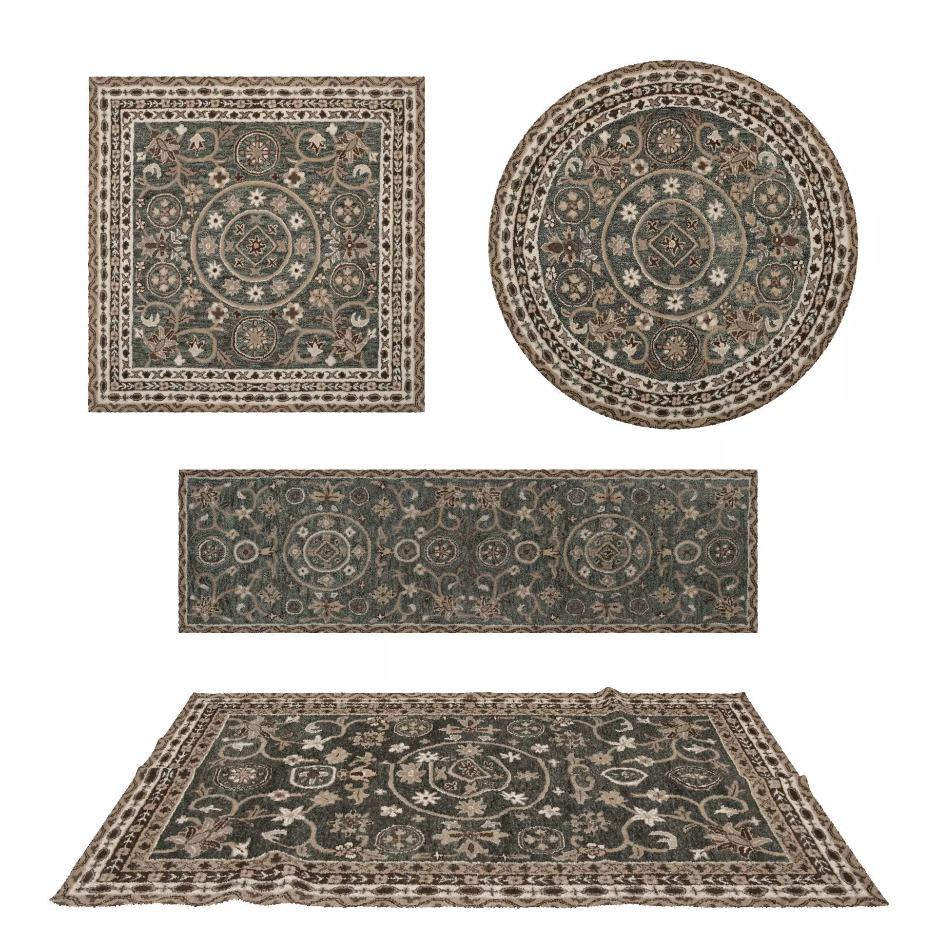 Rugs No 400 Low-poly 3D model_0