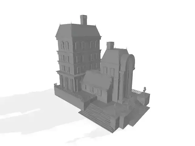 Model house for train Free 3D print model