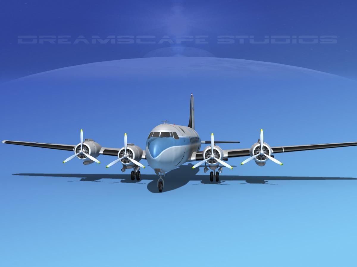 Douglas DC-4 Sabena Airlines 1 3D model_1