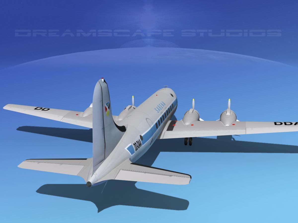 Douglas DC-4 Sabena Airlines 1 3D model_6