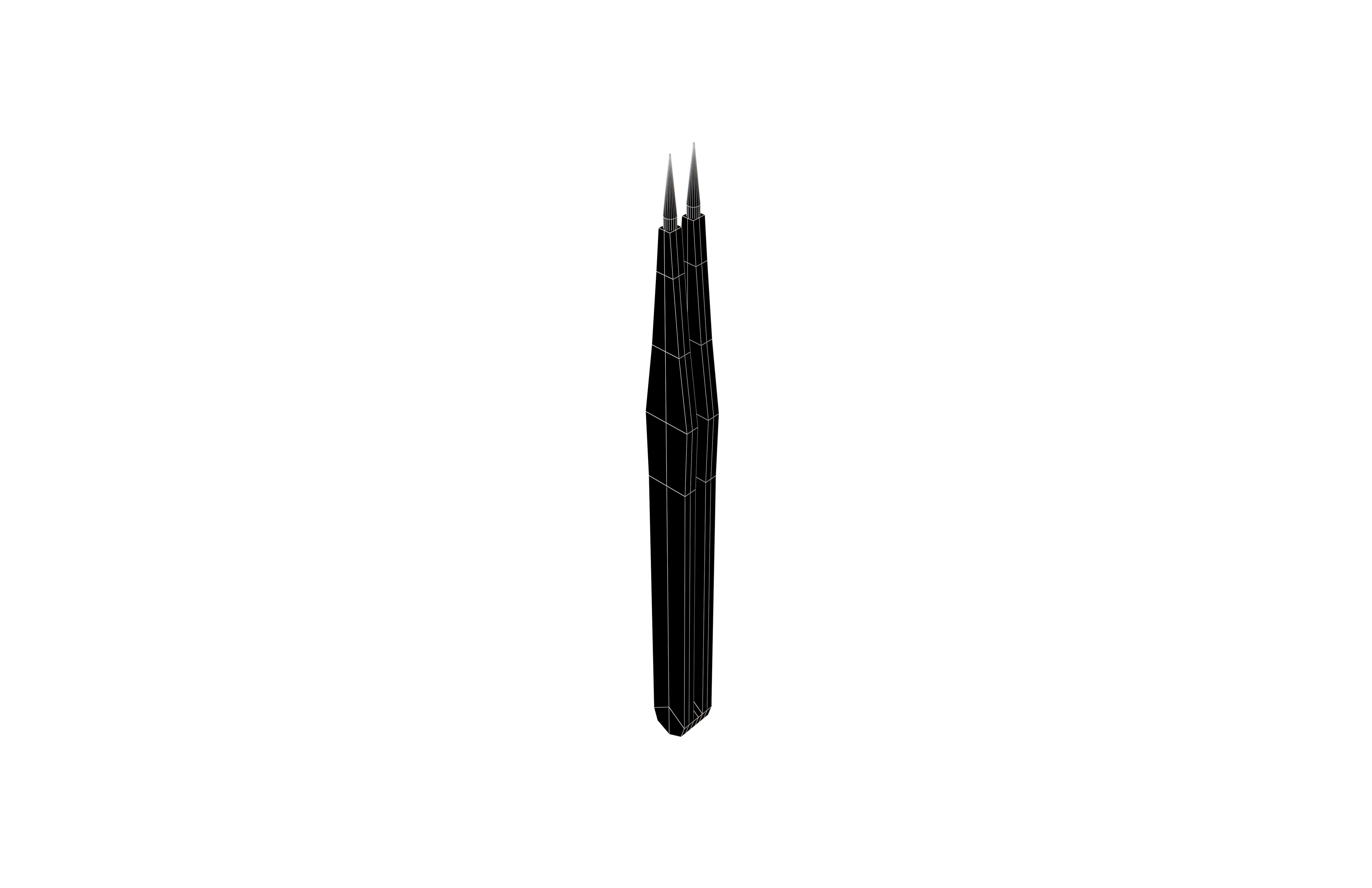 Tweezers v1 003 Low-poly 3D model_6