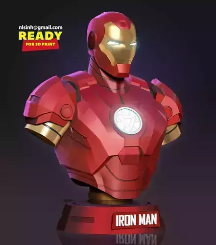 Iron Man bust 3D print model