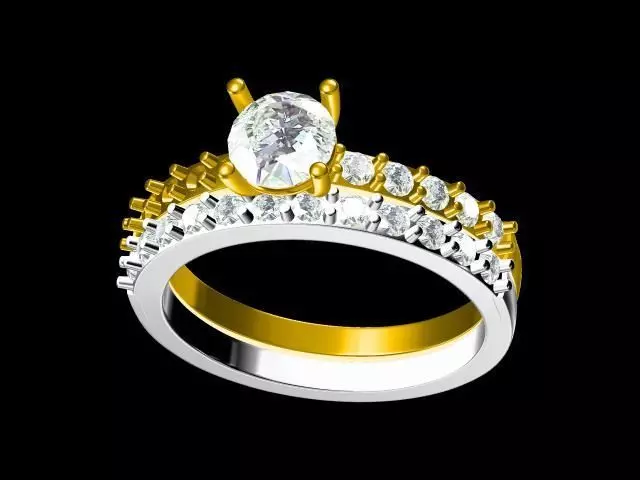 diamond ring 3D print model_0