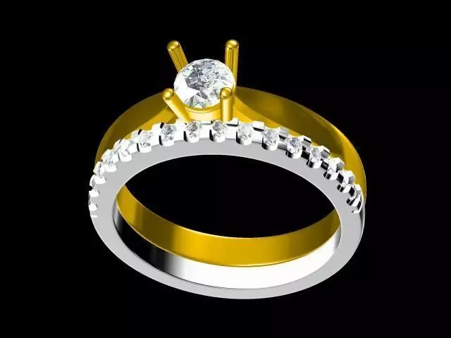 Diamond ring 3D print model_0