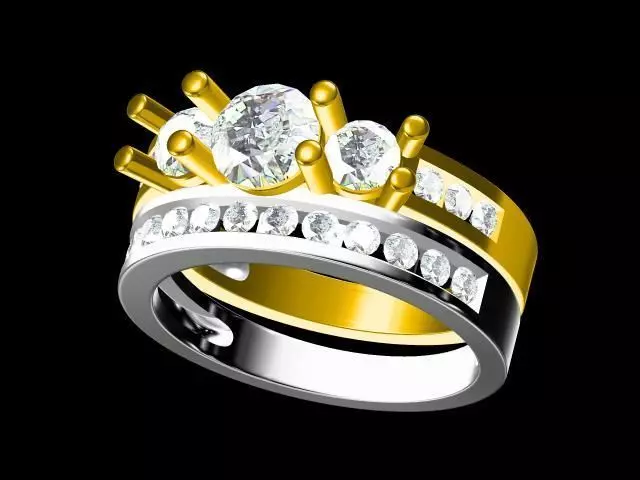 Diamond ring 3D print model_0