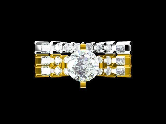 diamond ring 3D print model_3