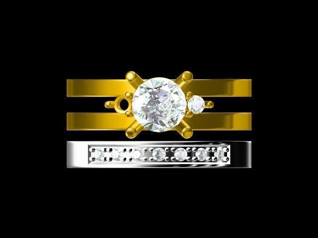 diamond ring 3D print model_28