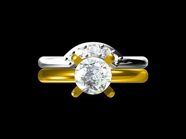 diamond ring 3D print model_24