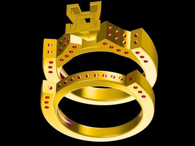 diamond ring 3D print model_38