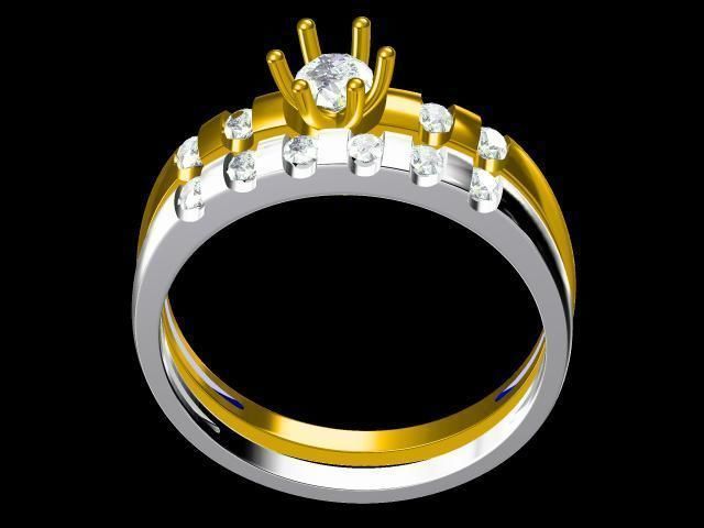 diamond ring 3D print model_33