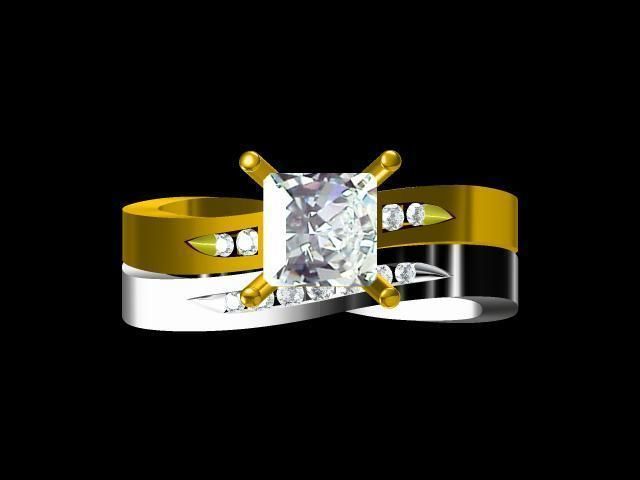 diamond ring 3D print model_13