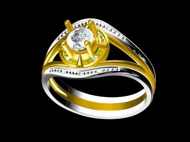 diamond ring 3D print model_37