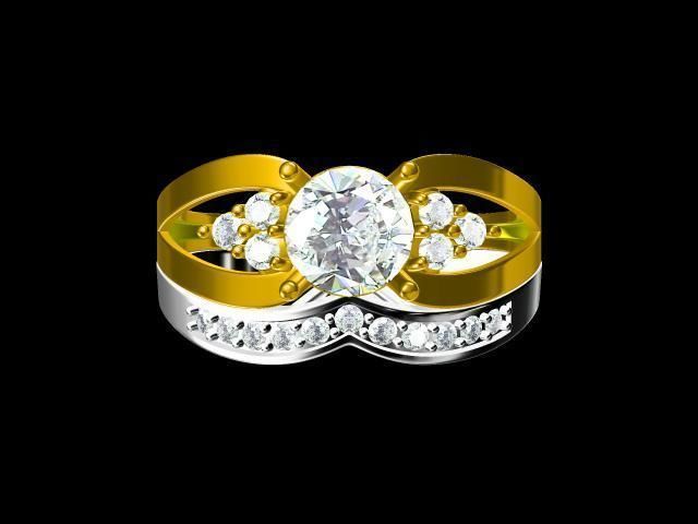 diamond ring 3D print model_29