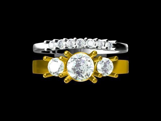diamond ring 3D print model_11